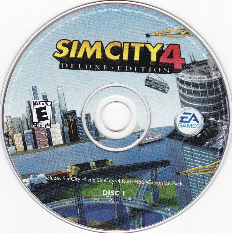 Sim City 4 Deluxe Edition Disc 1 and 2 (DVD, 2003) *DISC ONLY*