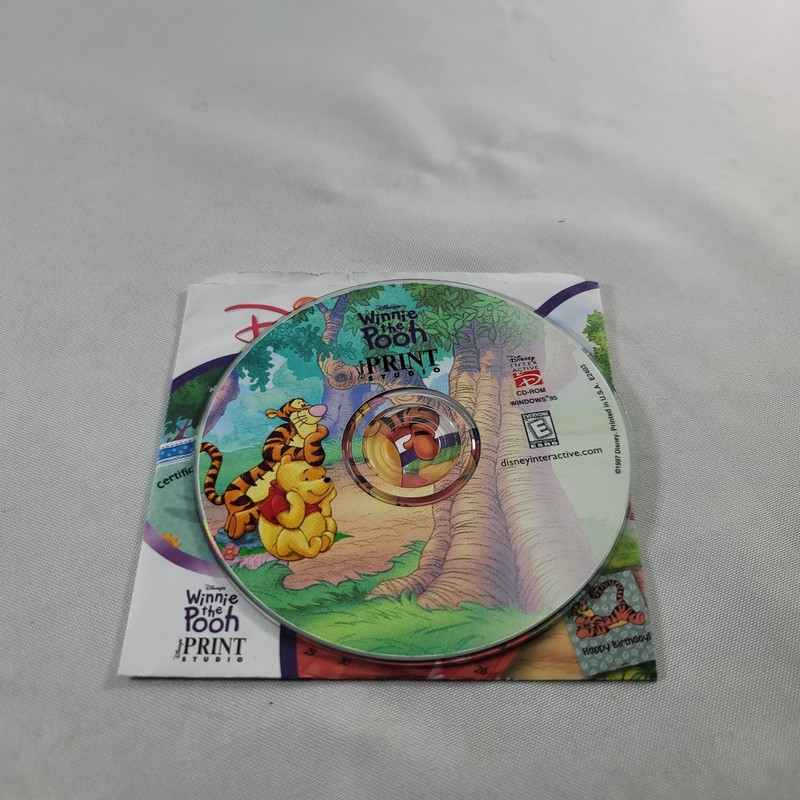 Disney Winnie the Pooh Print Studio CD Cards Calendar Certificate PC Windows