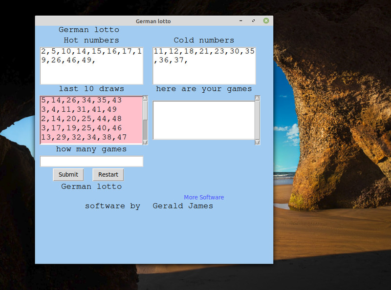 German Lotto Lottery Numbers software DVD for Windows 7 & 8 & 10