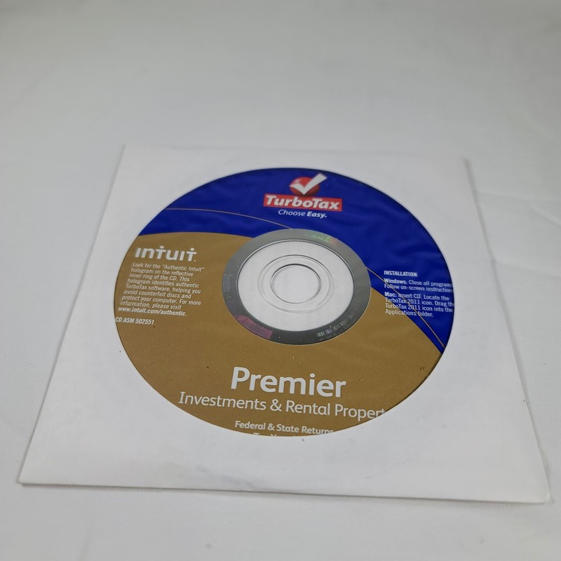 2011 TurboTax Premier, Investment And Rental Property. Fed and State. Intuit gallery