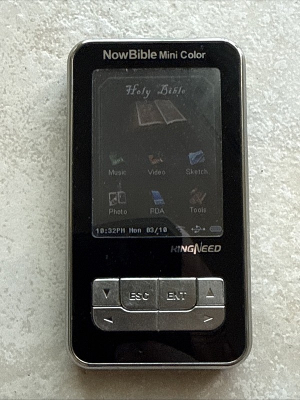 RARE POCKET NOW BIBLE ELECTRONIC MINI COLOR KJV AUDIO VISUAL TOUCHSCREEN