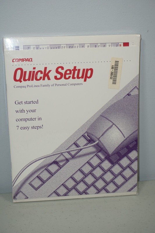 Sealed Compaq OEM Windows 95 & ProLinea PC Manual Quick Setup Book Vintage gallery