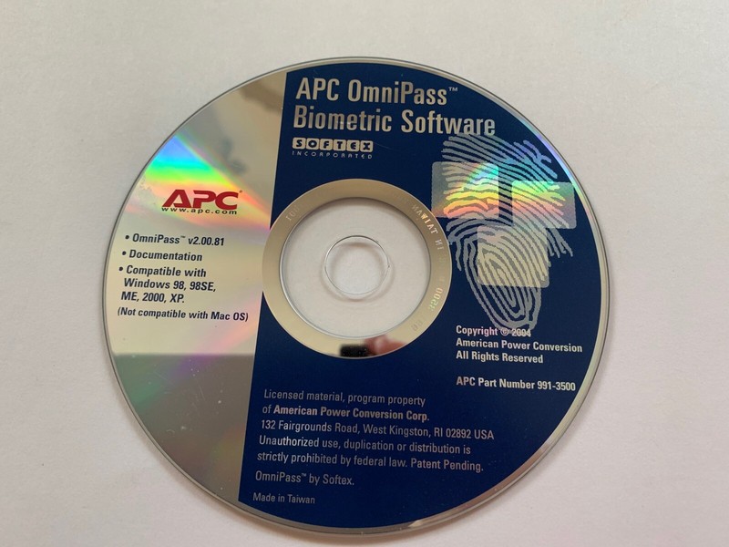 APC Omnipass Biometric Software V2.00.81 2004