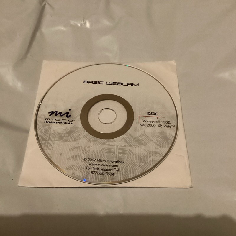 2007 Micro Innovations IC50C Basic WebCam PC Application Software CD
