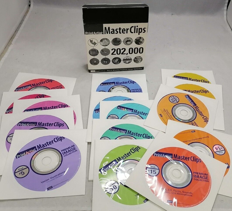 Sierra PrintArtist Master Clips 202,000 Image Complete Set P/N: 7115640