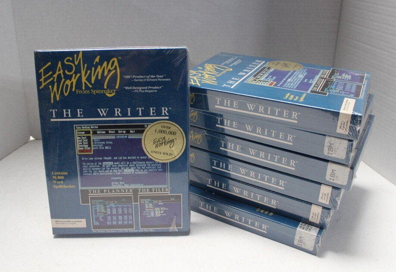 Lot of 8: 1987 Easy Working – Spinnaker The Writer for DOS Filer Planner