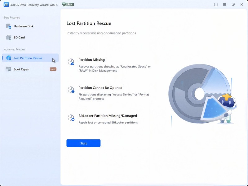 EaseUS Data Recovery Wizard Bootable DVD/USB gallery