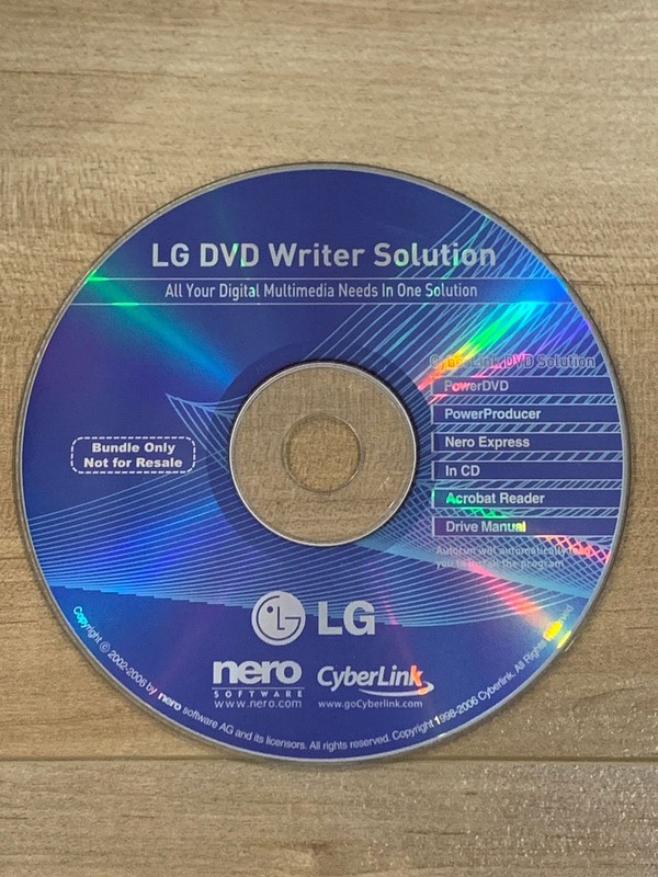 LG DVD Writer Solution Software CD Nero CyberLink PowerDVD PowerProducer 2006