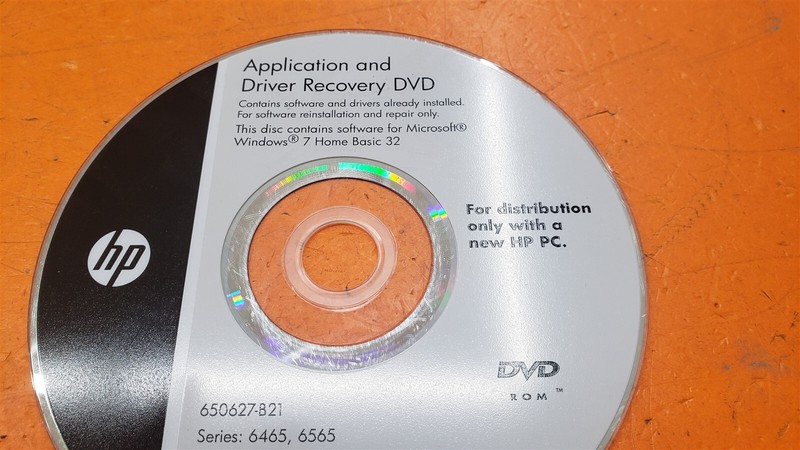 ⭐️⭐️⭐️⭐️⭐️ HP Application And Driver Recovery DVD Windows 7 650627-B21 gallery