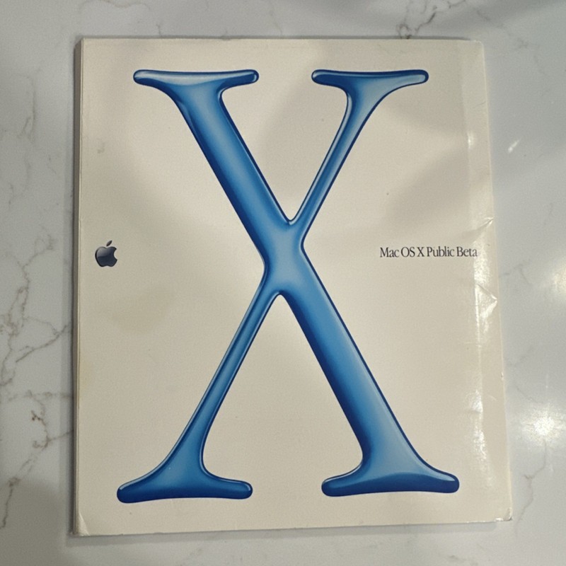Apple Mac OS X Public Beta Retail Operating System CD with Manual and more