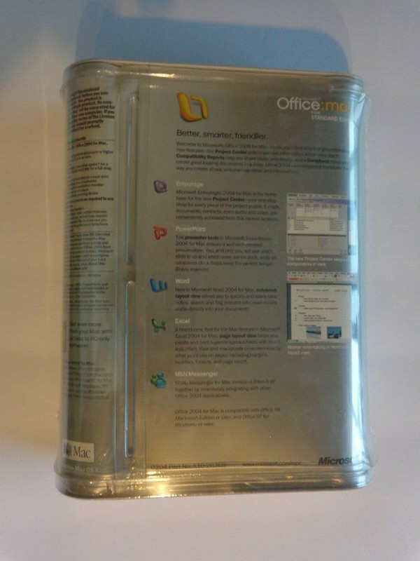Microsoft Office 2004 for Mac Standard (UNOPENED FACTORY SEALED) gallery