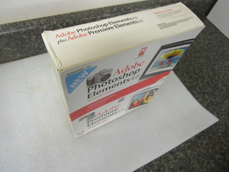 Adobe Photoshop Elements 4.0 & Adobe Premiere 2.0 Factory Sealed Retail Box gallery