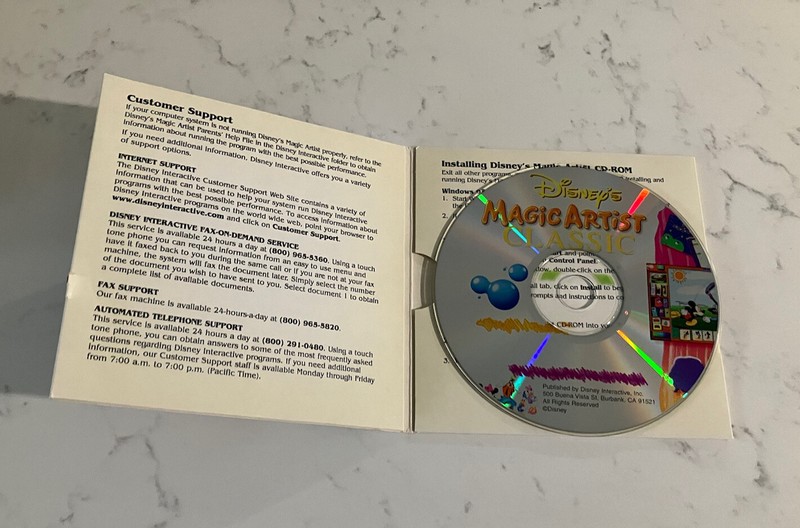 Disney's Magic Artist Classic PC CD Rom 95 98 Macintosh Vintage gallery