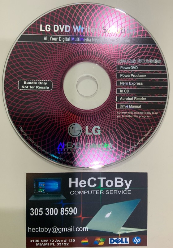 Nero 2002-2006 LG CyberLink DVD Writer Solution CD Disc PowerDVD POWERPRODUCER