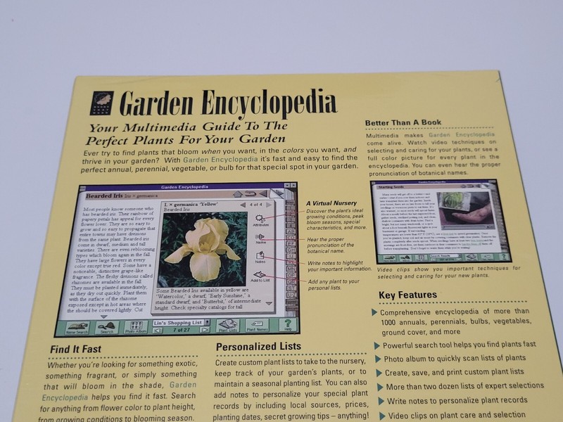 Garden Encyclopedia Windows Big Box PC Software By Books That Work 1995 NEW gallery