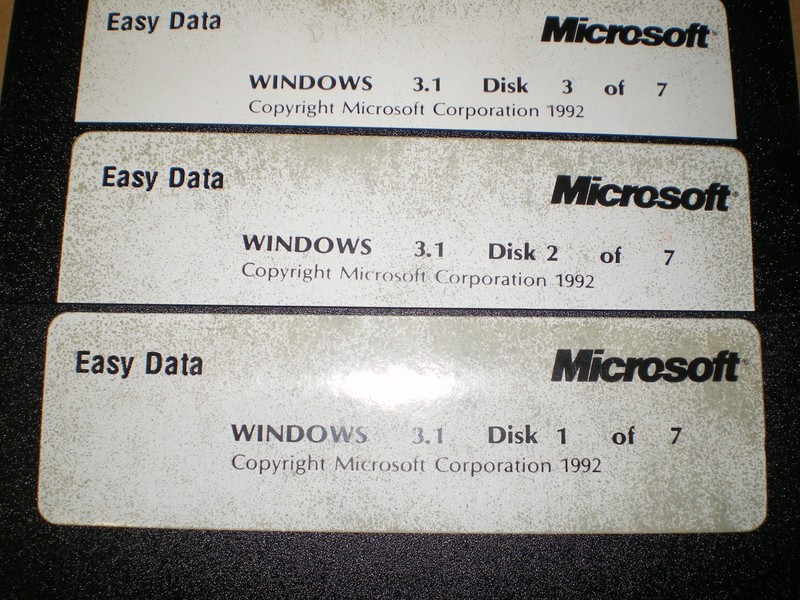 EasyData Windows Operating System Microsoft version 3.1 Floppy Disks gallery