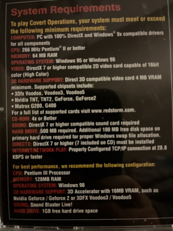 Tom Clancy's Rainbow Six: Covert Ops Essentials (2000) PC GAME. SEE DESCRIPTION gallery