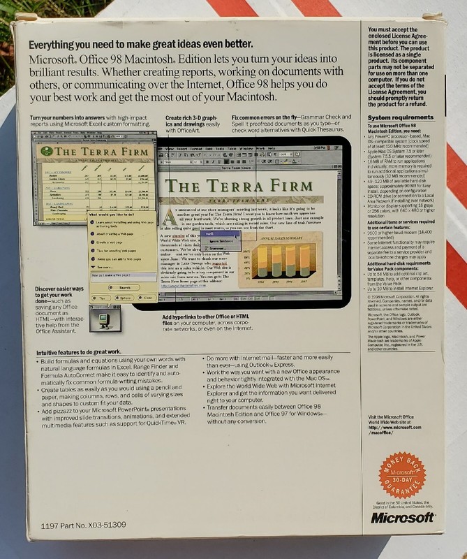 Microsoft Office 98 Macintosh Edition Academic (Power Mac OS 7.5, 1999) COMPLETE gallery