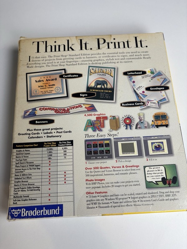 💿Broderbund The Print Shop Standard Edition: Windows 3.1 Windows 95💿 gallery