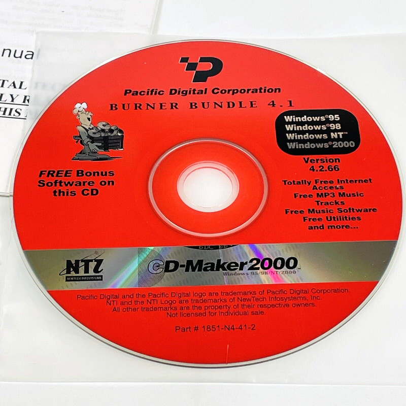 Pacific Digital Corp Burner Bundle 4.1 Installation Manual and Software Disc gallery