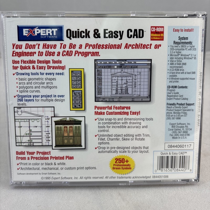 Expert Software Quick & Easy CAD CD-ROM windows 95 3.1 Vintage PC gallery