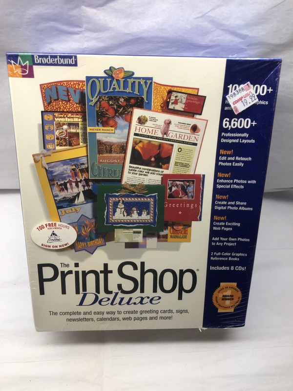 The Print Shop Deluxe Version 6 Windows 95 CD-ROM – 8 CDs. New Old Stock