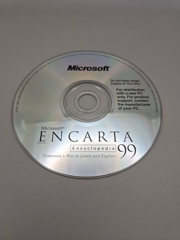 Microsoft Encarta 99 Encyclopedia (CD-ROM, 1998) Windows, With COA