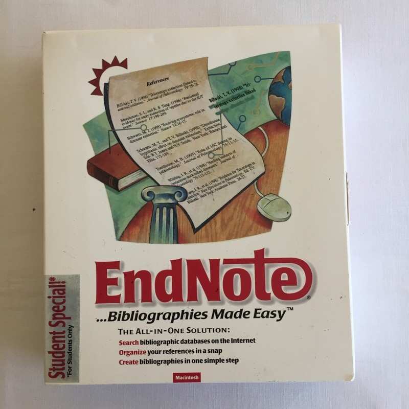 EndNote Student Special MacIntosh 3.1.2 3rd Ed. 1999 ISI ResearchSoft Complete