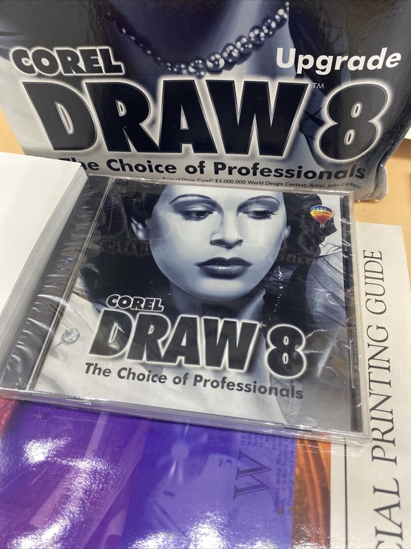 NEW Open Box Corel Draw 8 The Choice Of Professionals Intel MMX Big Box RARE gallery