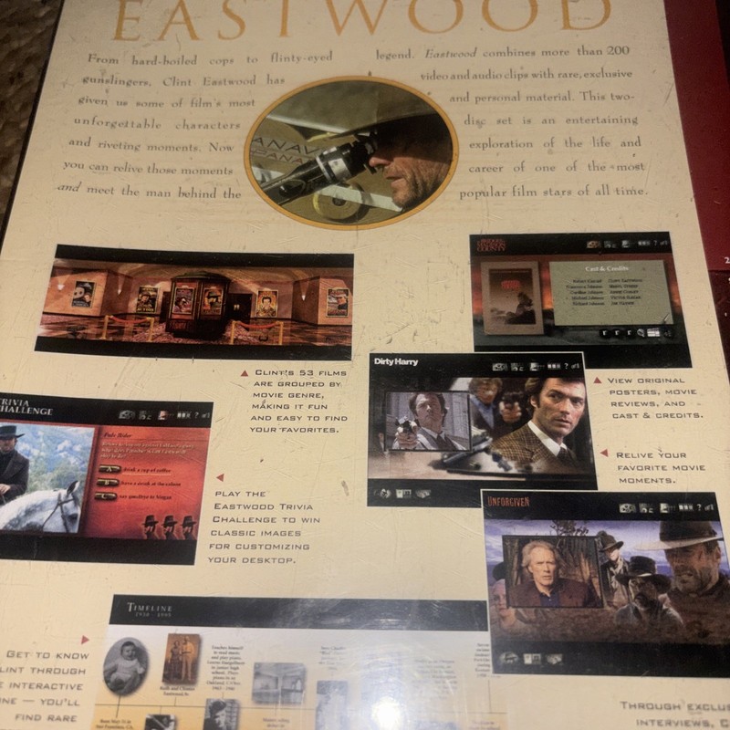 Vintage MS Windows 95 Clint Eastwood Collector Set New SEALED Rare Movie Game gallery