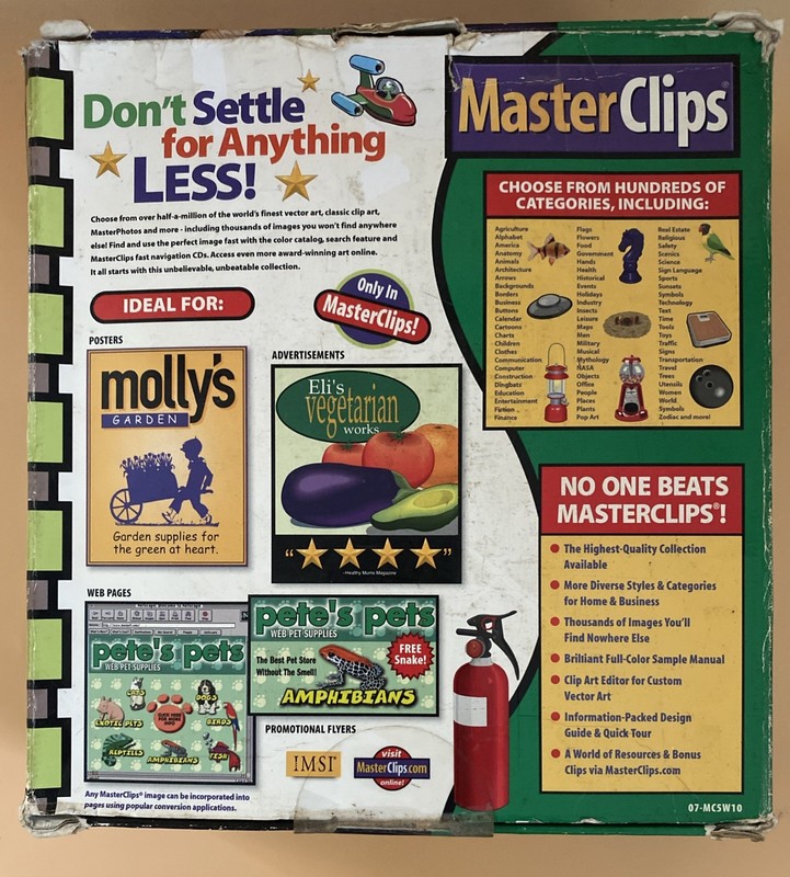 IMSI MasterClips 500,000+ Images Big Box Software Manuals Disks Complete GC gallery