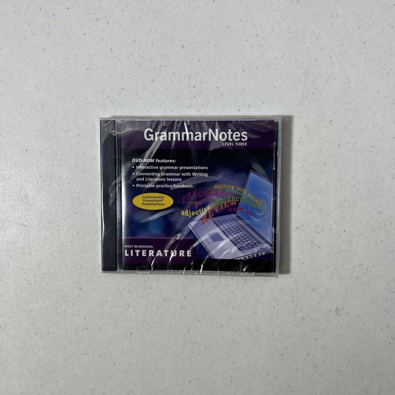 Grammar Notes Level Three Holy Macdougal Literature DVD-Rom “New Sealed”