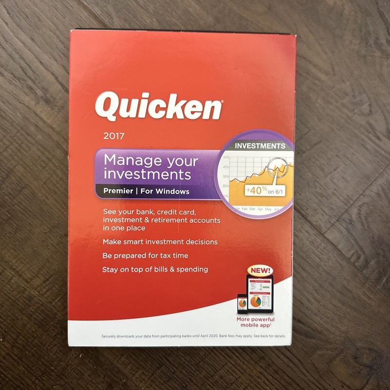 Quicken 2017 Premier Edition For Windows Vista SP2, Windows 10, 7, 8, 8.1