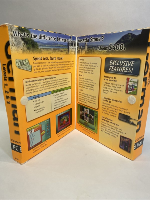 Topics Entertainment Instant Immersion Learn German Levels 1, 2&3 for Windows… gallery