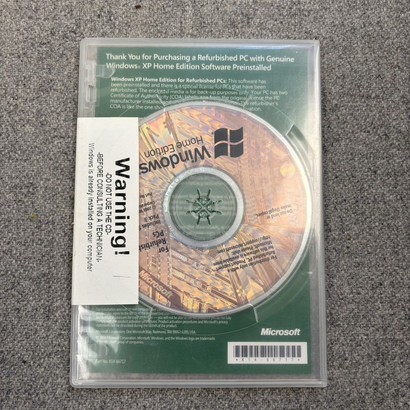 Window XP Home Edition For Refurbished PCs (back-up) gallery