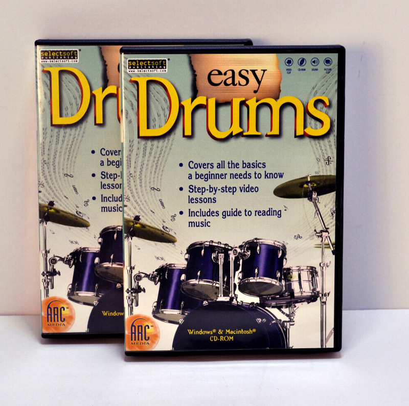 ArcMedia Easy Drums for Computer DVD For PC And Mac – NEW