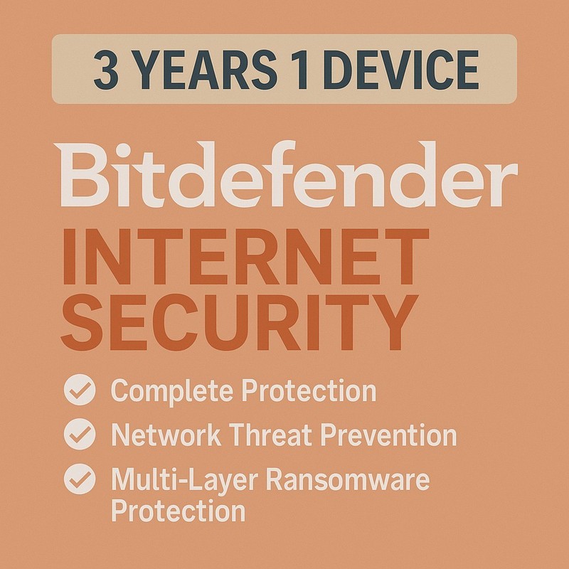 Bitdefender Internet Security 2026 – 3 Years For 1 Windows PC + Daily VPN