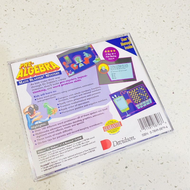 Pre- Algebra Word Problems and Logical Thinking Skills by Davidson CD-ROM 1994 gallery