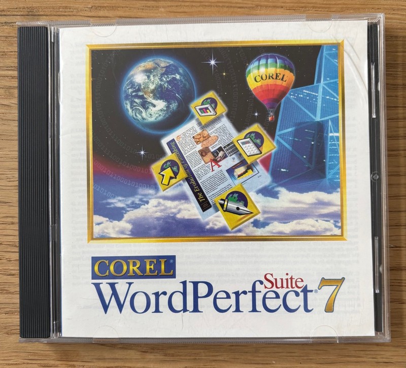 Corel WordPerfect Suite 7 for Windows 95 CD-ROM Vintage Word Processor Software
