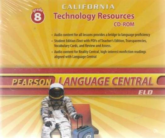 Pearson Language Central ELD: Technology Resources Grade 8 PC MAC CD audio text+