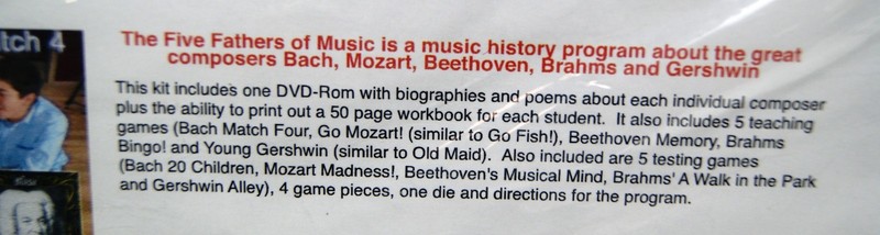 five fathers of music home edition educational game DVD-ROM worksheets teacher gallery