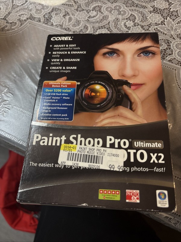 Corel Paintshop Pro Photo X2 Ultimate CD PC Photo Shop Software –