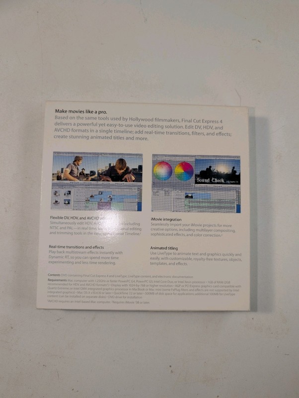 Apple Software Final Cut Express 4 - Retail Version New in Box gallery