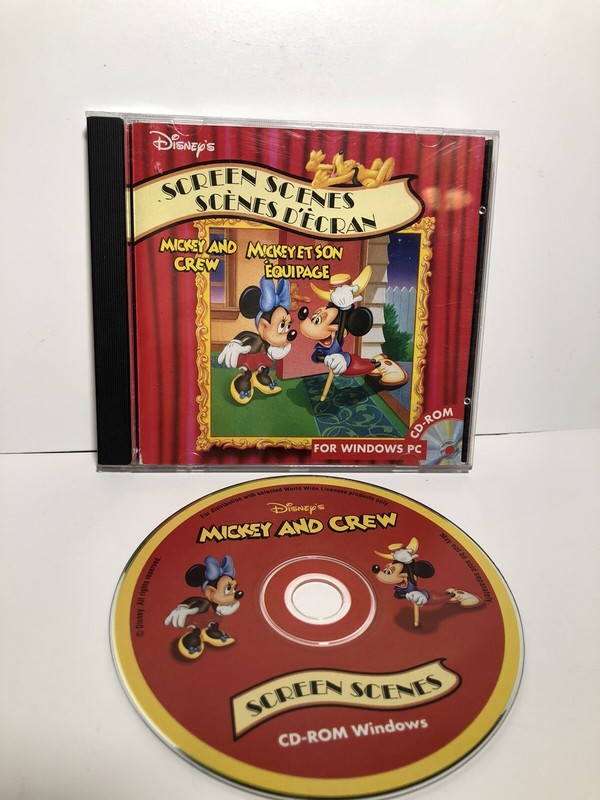 VINTAGE Disney’s Mickey and Crew Screen Scenes (CD-ROM, Windows 95, PC)