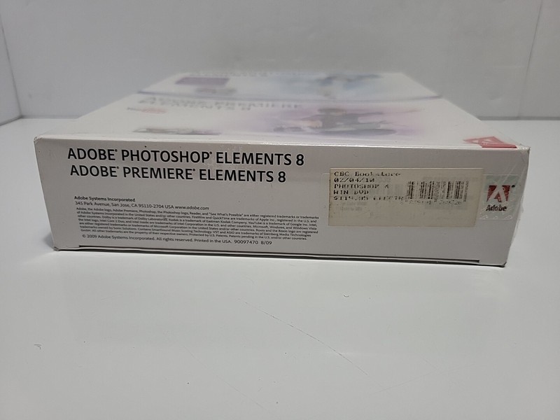 Adobe Photoshop Elements 8 & Adobe Premier Elements 8 Win 7 XP Vista New Sealed gallery