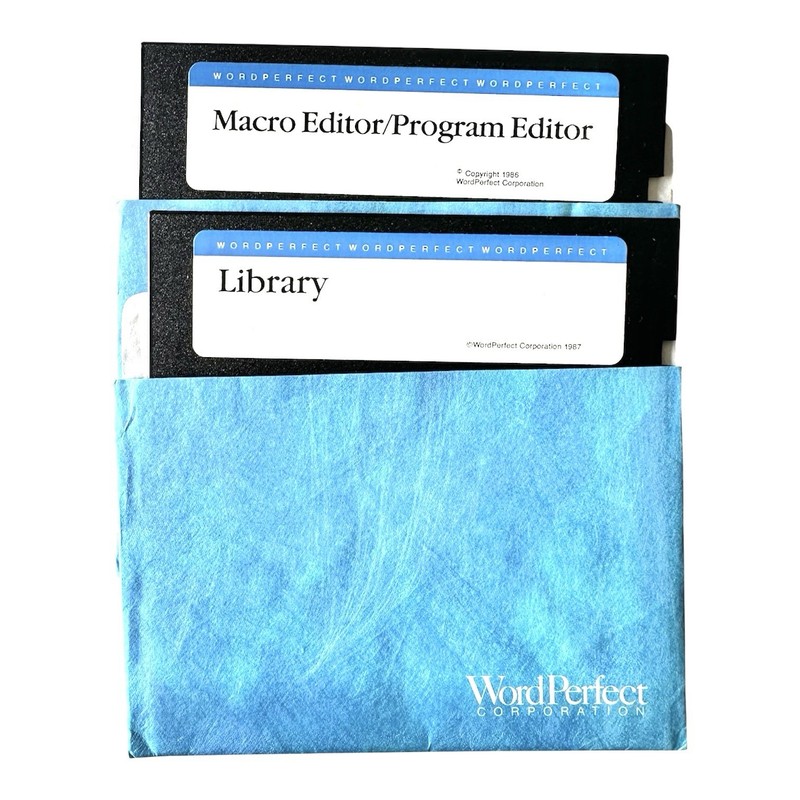 LOT VTG 1986-87 Word Perfect MACRO/PROGRAM Editor & Library 5.25″ Floppy Disk