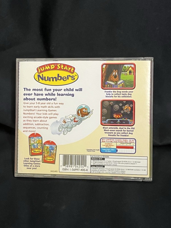 VINTAGE PC LEARNING GAME JUMP START NUMBERS CD ROM WIN 98/95 gallery