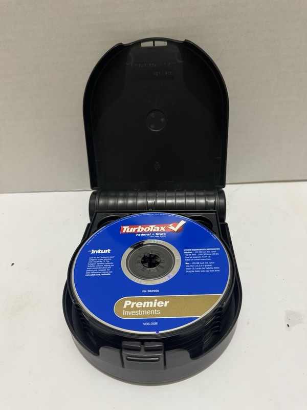 Intuit Turbo Tax Deluxe and Premier CD-ROM Lot With Y2k CD Case gallery
