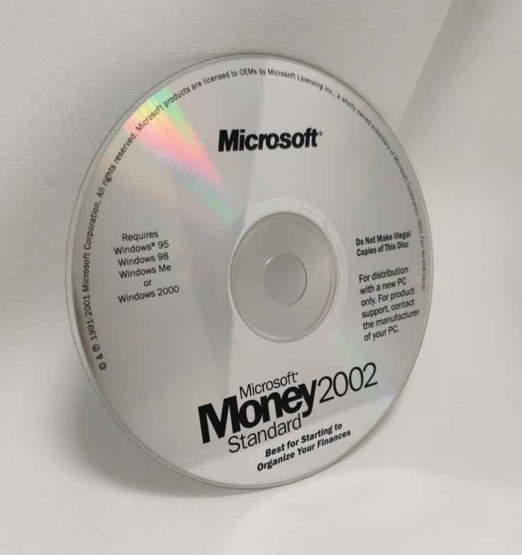 Microsoft Money 2002 Standard CD-ROM For Windows95/98/2000 DISC ONLY