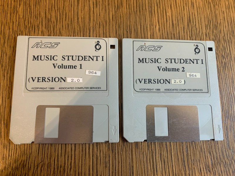 ACS MUSIC STUDENT I VERSION 2.0 PROGRAM AMIGA COMPUTER 3.5 INCH FLOPPY(S) TESTED